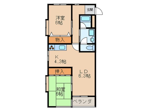 ベルハイツ清水の物件間取画像